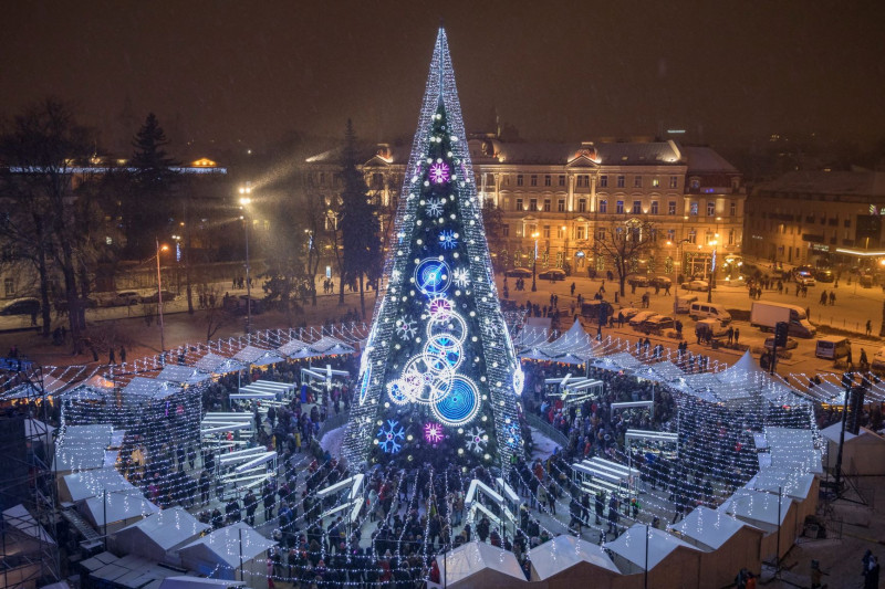 Christmas Tree in Vilnius, Lithuania